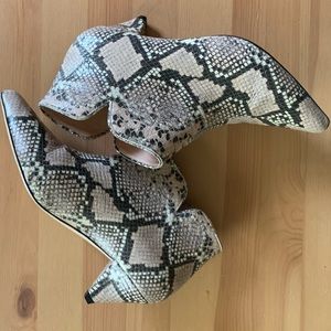 raelyn snake-print booties